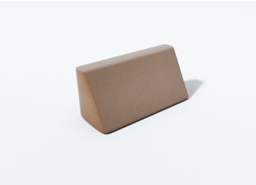 Hoes voor bankrugleuning met wig