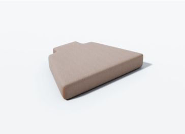 Trapeziumkussen voor stoel met 2 uitsparingen