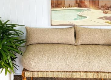 Zitkussen voor rechte halfronde bank