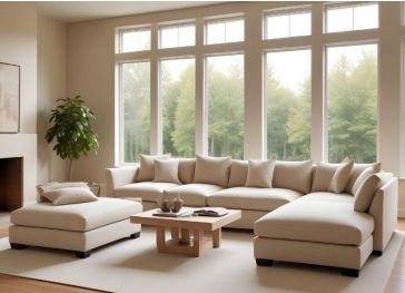 Rechthoekig kussen voor chaiselongue