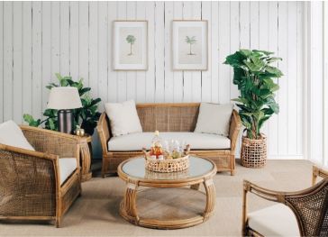 Buitenkussen voor bank met rechte halve cirkelzitting