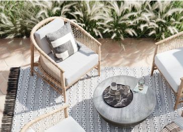 Buitenkussen voor halfronde fauteuil