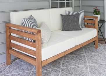 Buitenkussen voor rugleuning van een rechthoekige bank