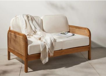 Buitenkussen met rechte halve cirkel rugleuning