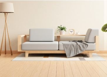 Rugkussen voor bank in wigvorm