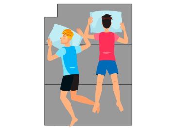 Opvouwbare matras bovenste linkerhoek