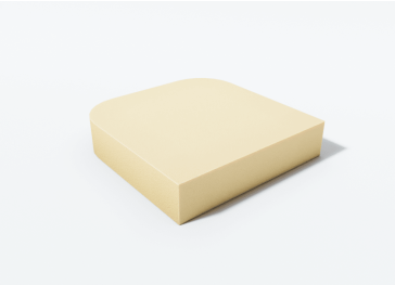 Recht halfrond schuim