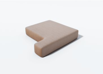 Hoes voor het zitkussen van een linker chaise longue bank