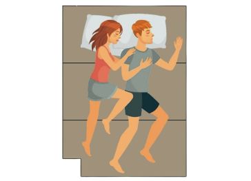 Opvouwbare topper met onderste linker snede