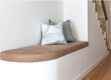 Halfrond vierhoekig schuim links