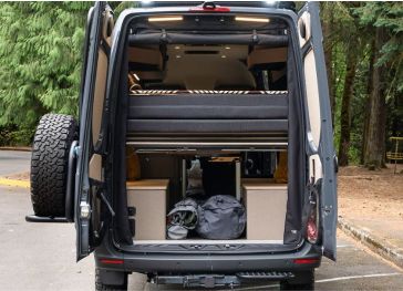 Vouwmatras rechter zijrand boven en onder