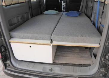 Opvouwbare matras bovenste linkerhoek