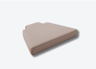 Hoes voor trapeziumstoel met 2 inkepingen