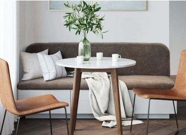 Rechthoekig opklapbaar bankkussen halfcirkelvormig