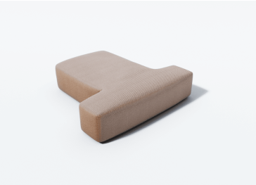 Buitenkussen voor fauteuil met dubbele bies