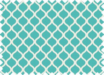 Bedrukt Canvas Lemons Turkoois