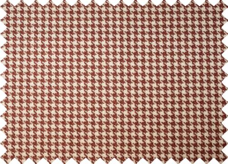 Meubelstofcoördinaties in hanenpoot patroon in granaat