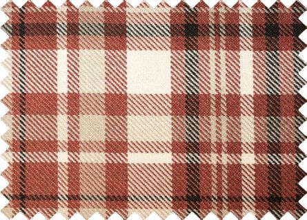 Meubelstofcoördinaties met ruitpatroon in granaat